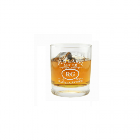 Whiskyglas personalisierbar: "Emblem - Old Label"personalisiert