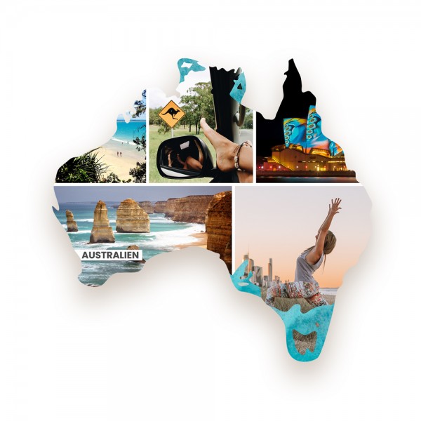 Länderumriss personalisierbar: „Australien“personalisiert